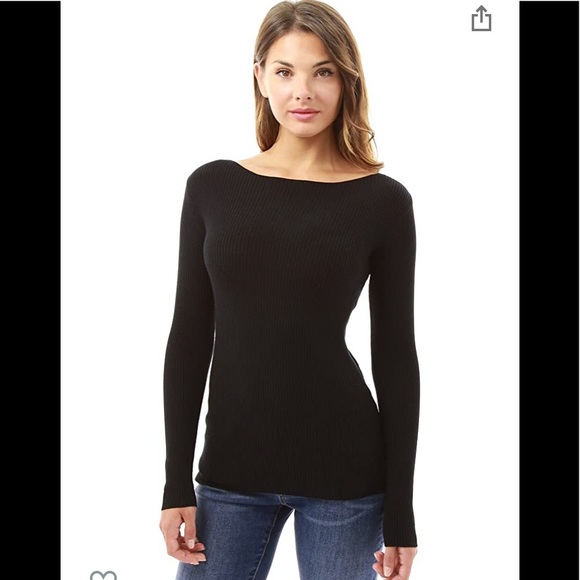 PattyBoutik Sweaters - Women's Boat Neck Ribbed Asymmetrical Sweater